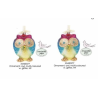 Lisbeth Dahl Christmas Ornament owl Weihnachtsschmuck 2er Set Schimmer Eule